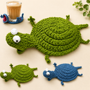 Tortoise Shape Crochet Table Coaster