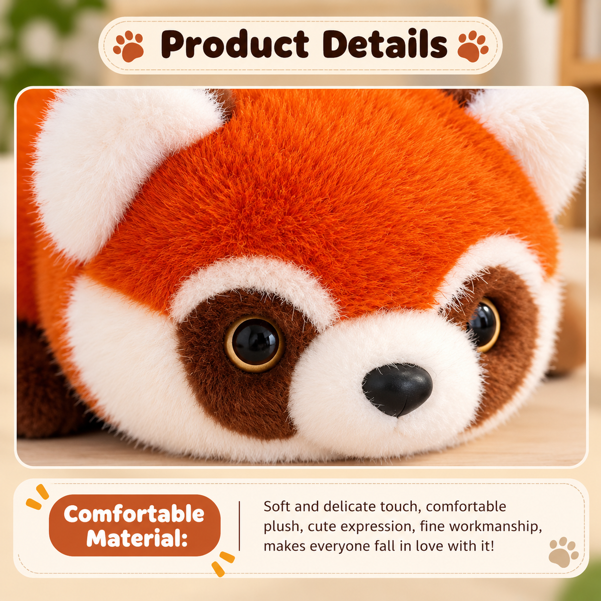 2-in-1 Raccoon Panda Plush Toy