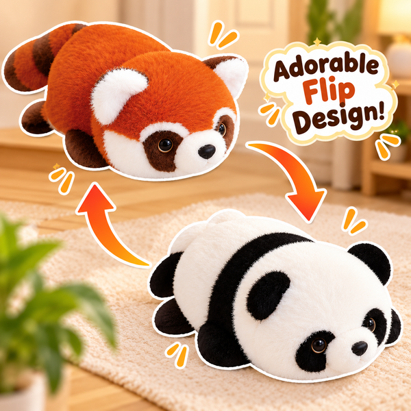 2-in-1 Raccoon Panda Plush Toy