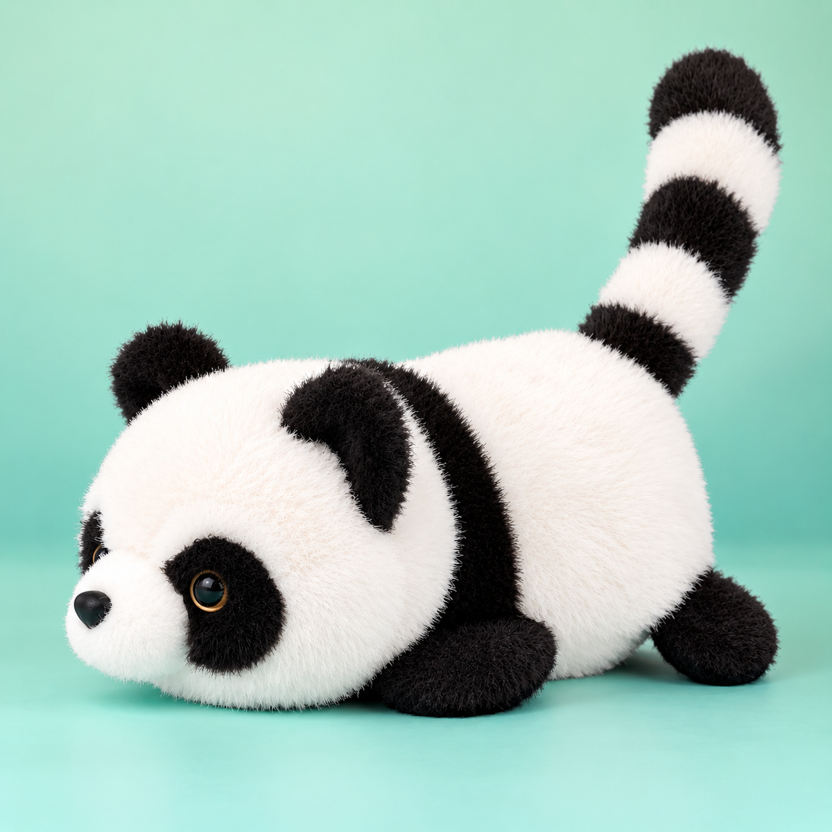 2-in-1 Raccoon Panda Plush Toy