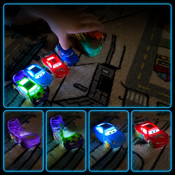 Press & Glow Colorful Mini Car