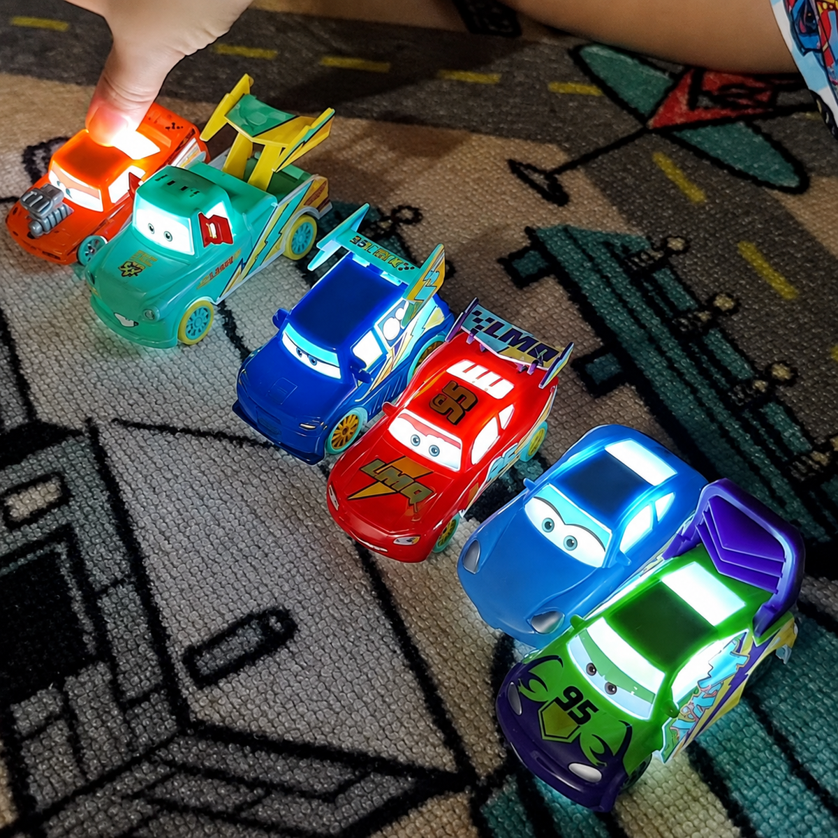 Press & Glow Colorful Mini Car