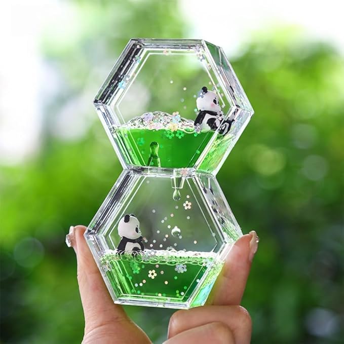Liquid timer panda close up