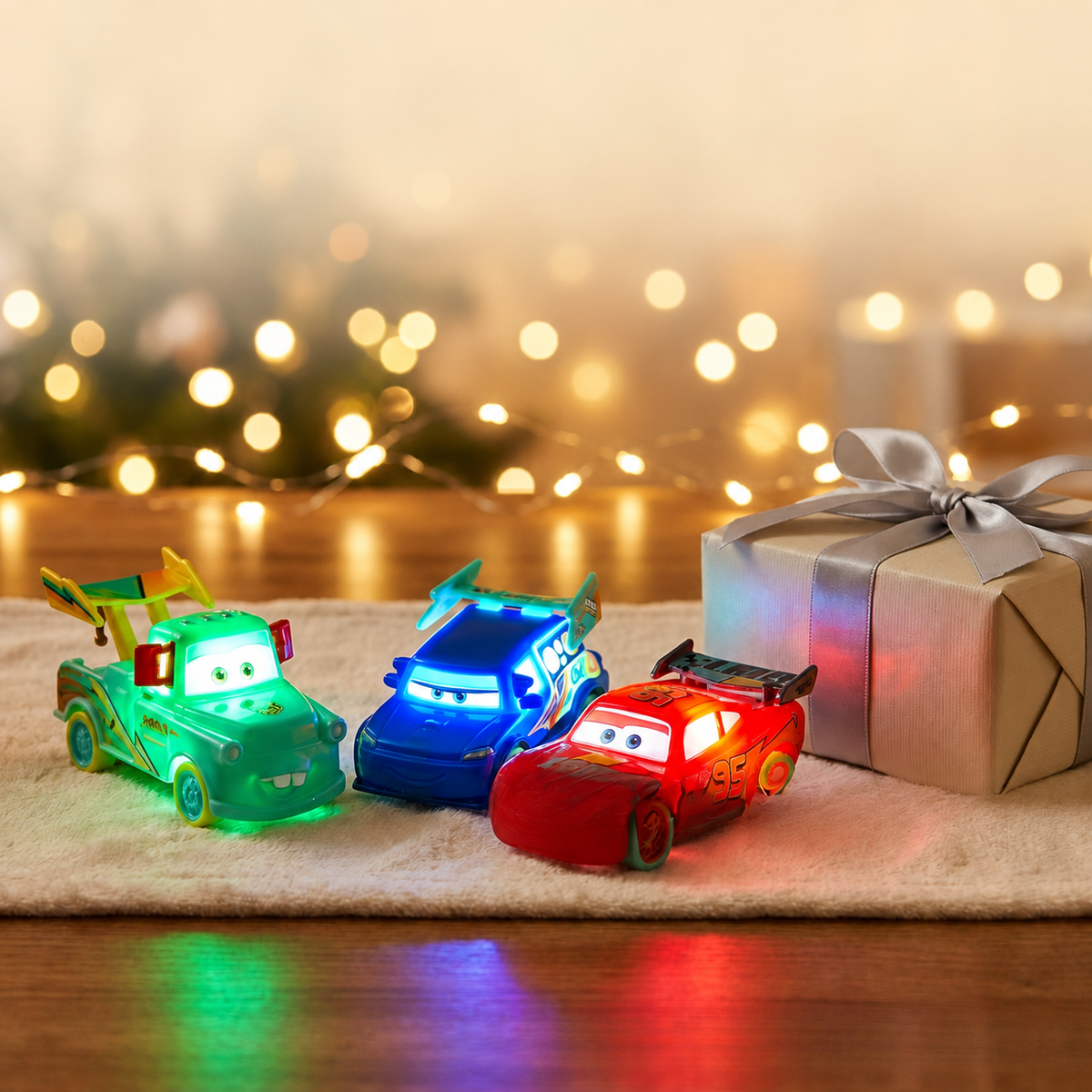 Press & Glow Colorful Mini Car