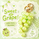 Candy Style Grape Keychain Charm
