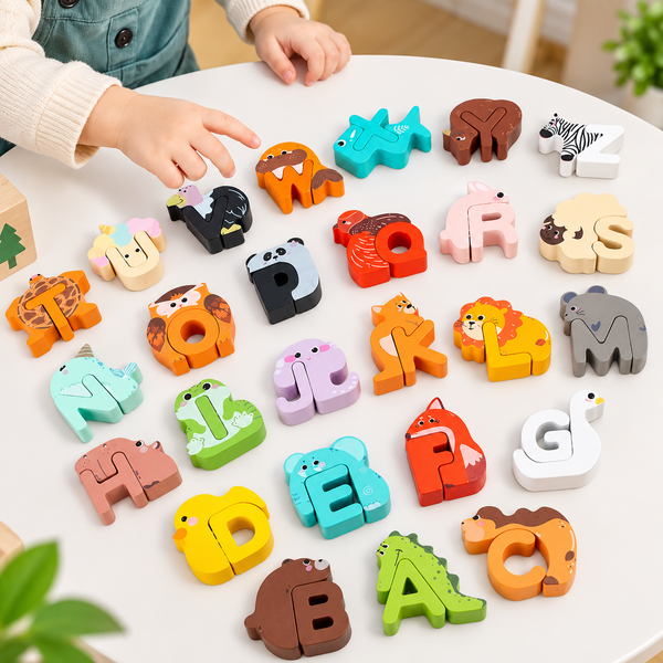 Kids Animal Alphabet Wooden Puzzle