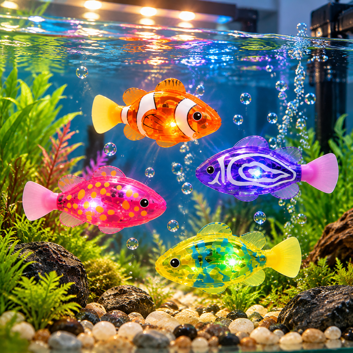 Aqua Robotic LED Swimming Fish Toy