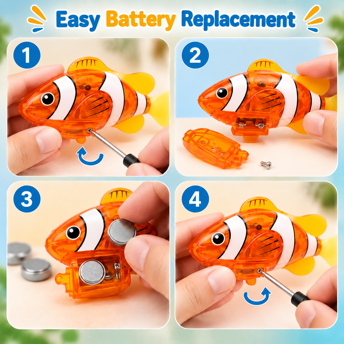 Aqua Robotic LED Swimming Fish Toy