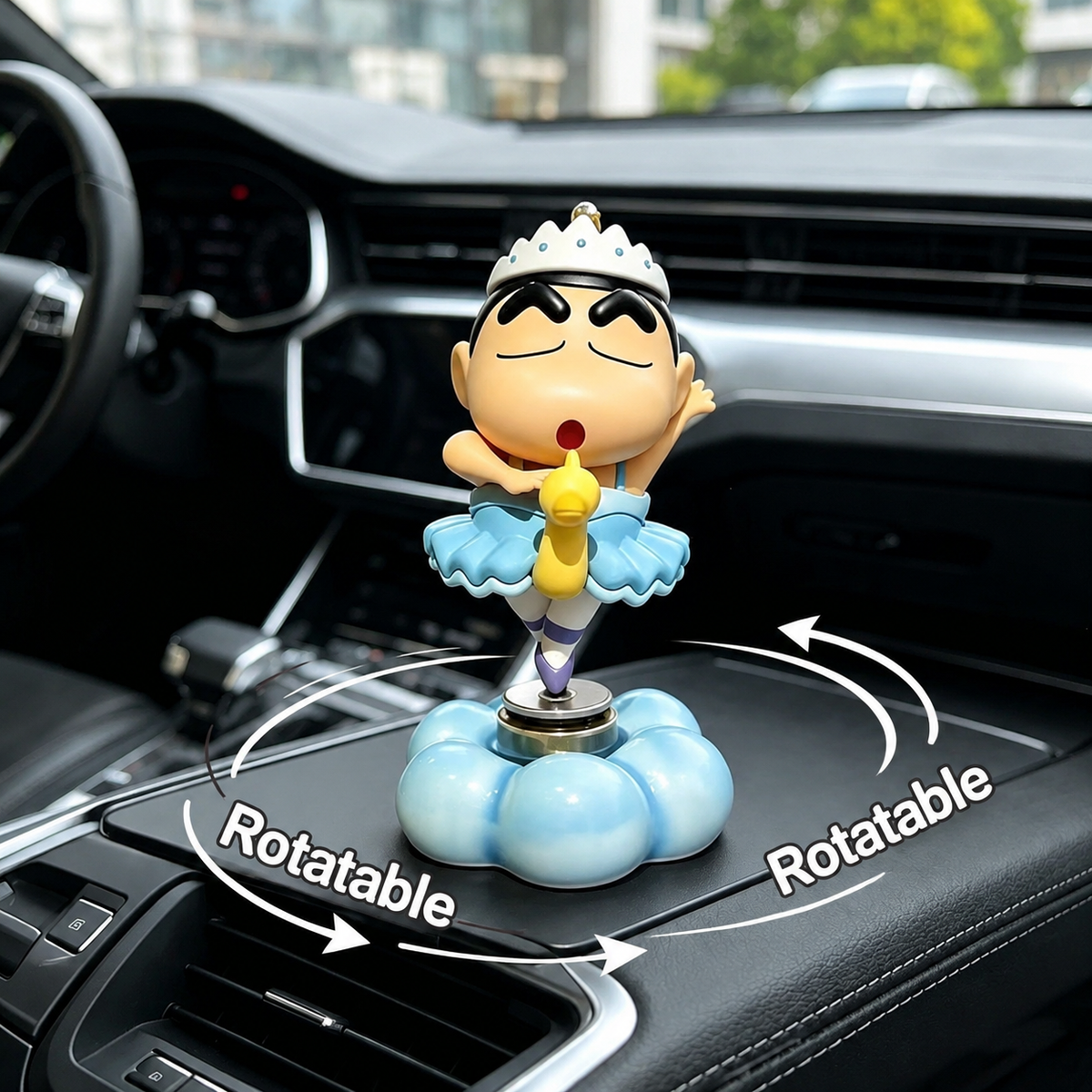 Cute Rotating Shin-Chan Car Charm