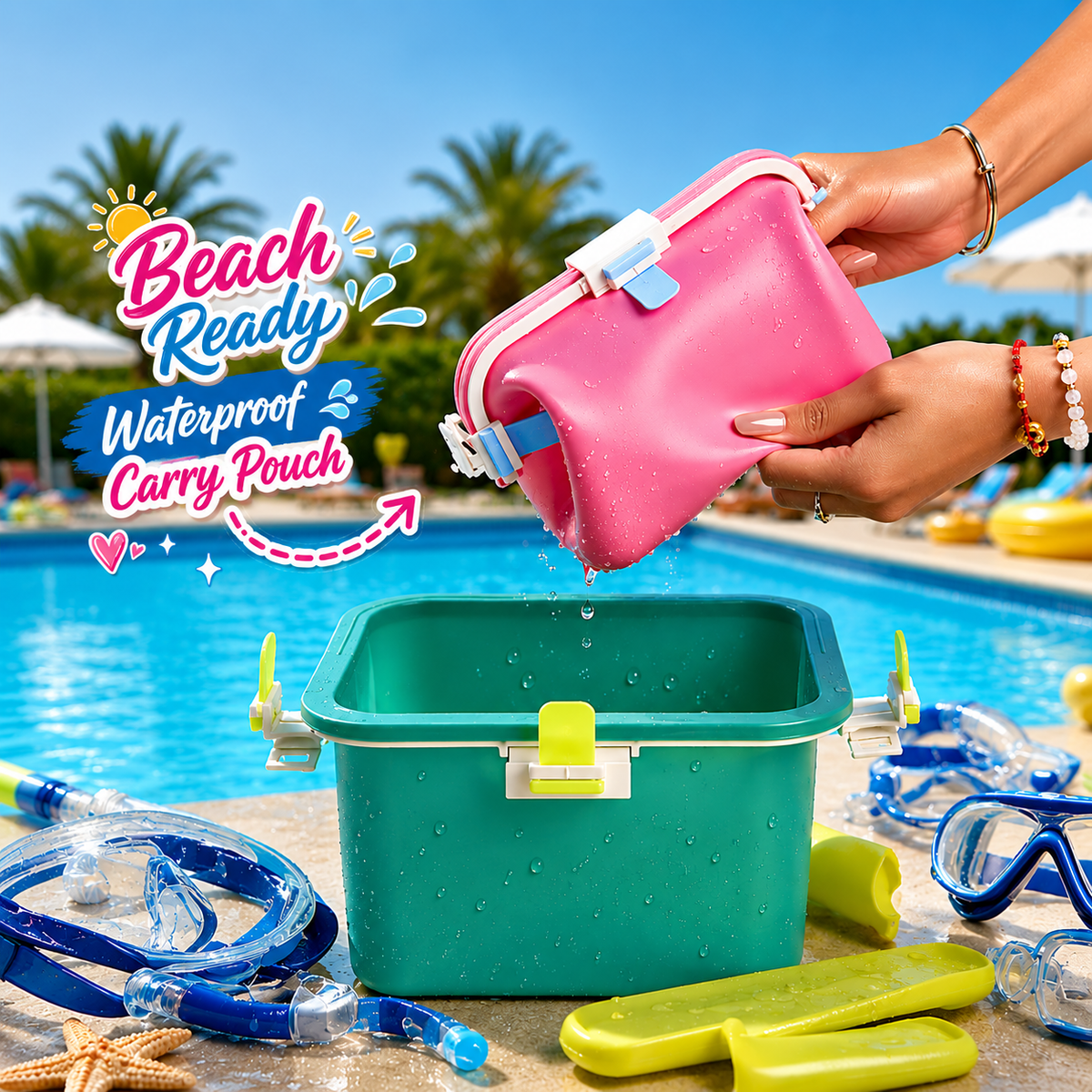 Beach Ready Waterproof Carry Pouch