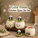 Cute Panda Kitchen Spice Jar Set