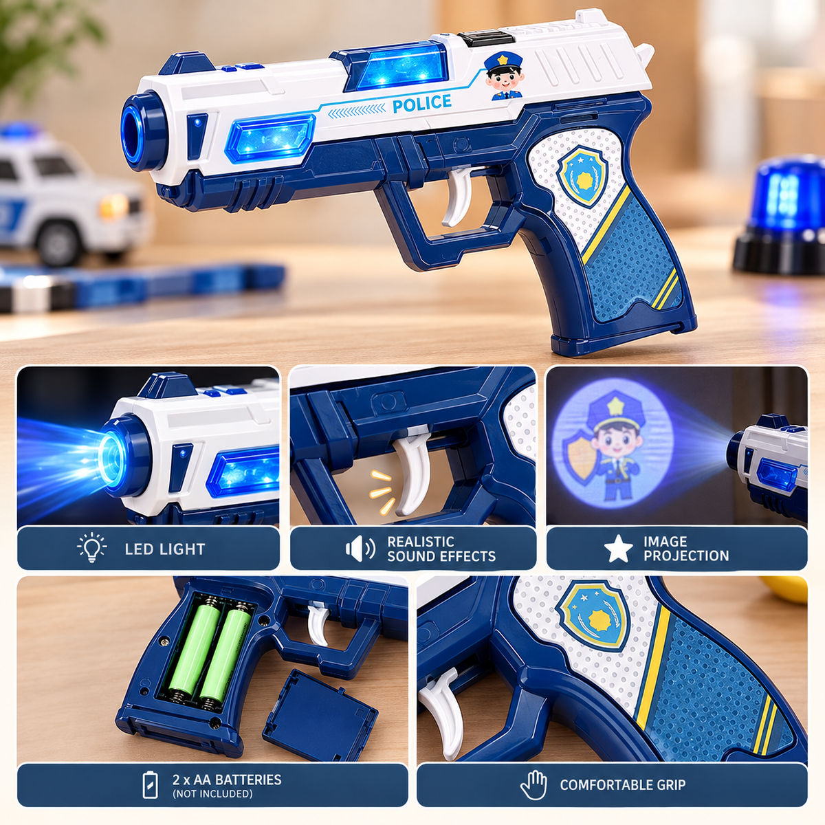 Cop Star Projector Gun