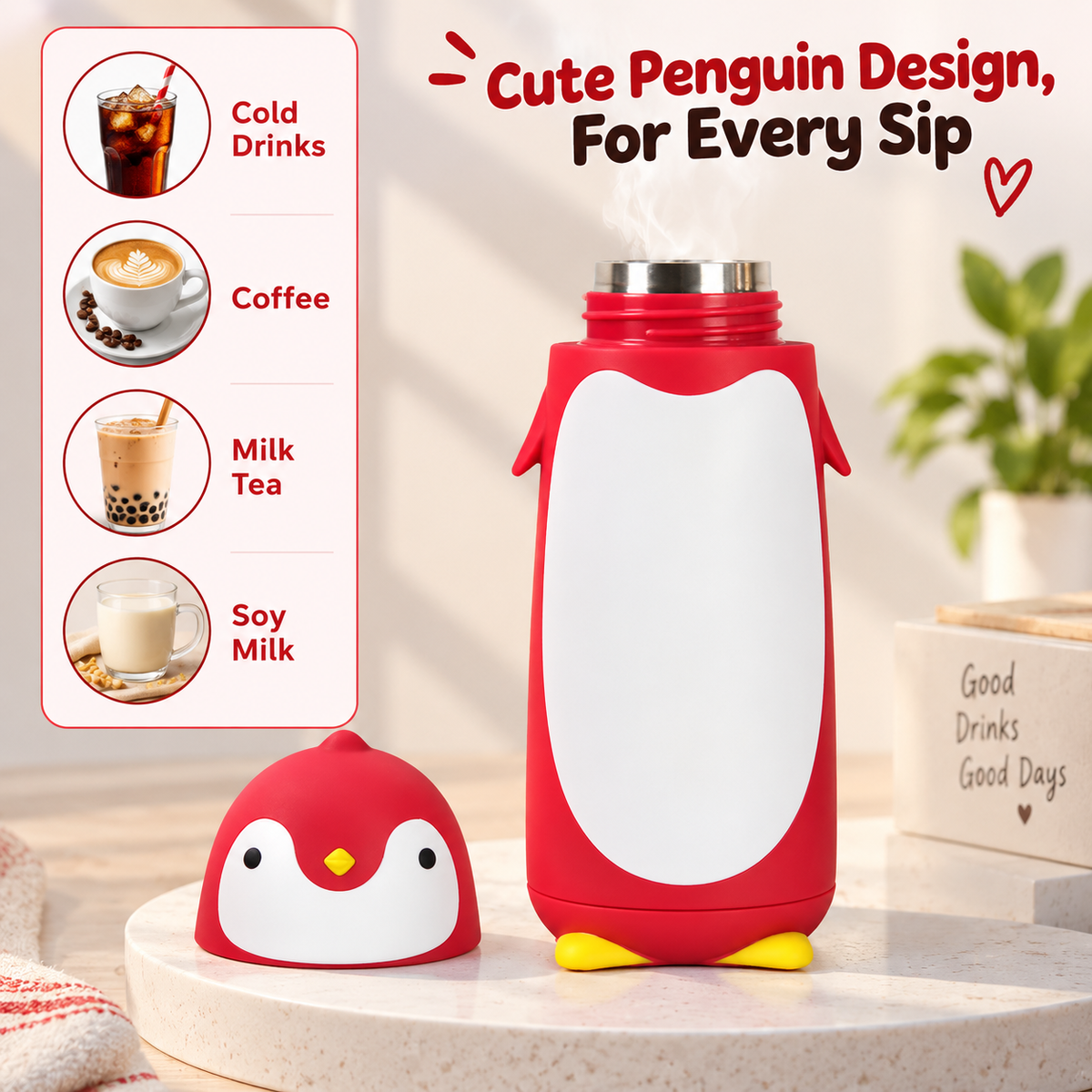 Cute Penguin Insulated Thermos Cup