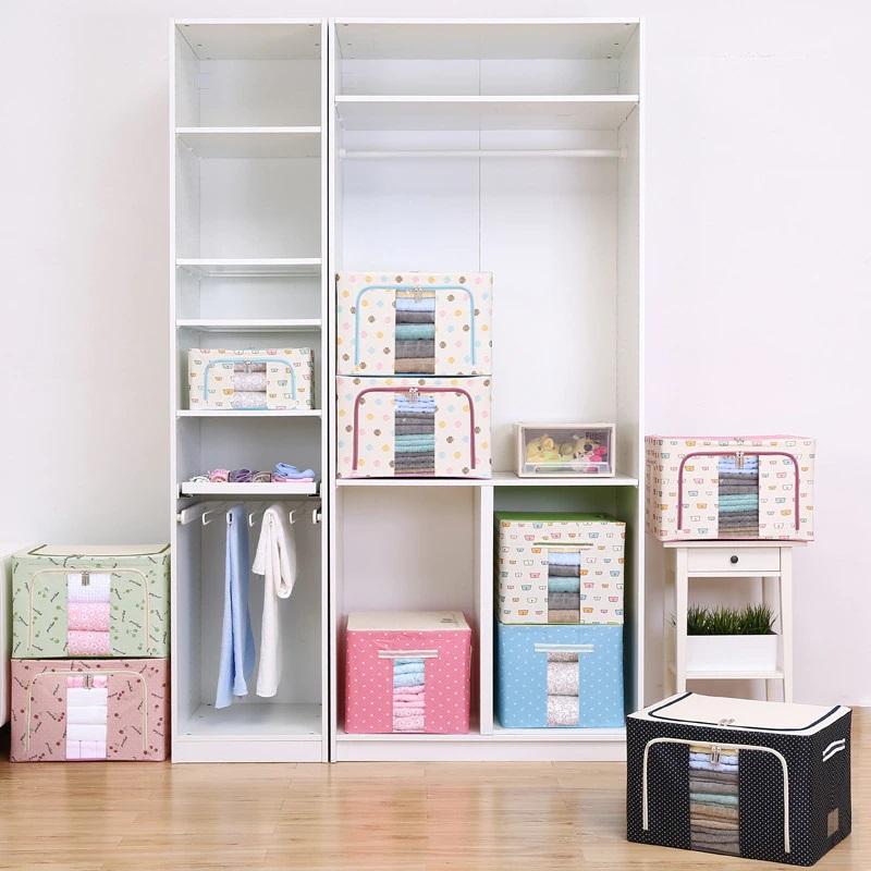 Multi Design Foldable Clothes Storage Box ( 66 Liter )