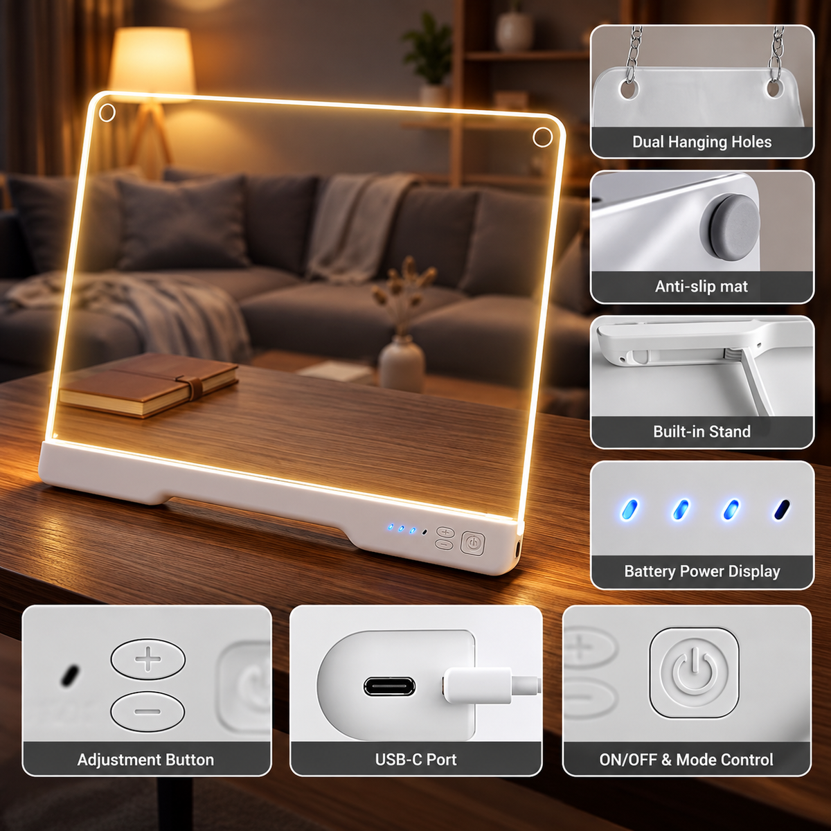 Kids Rechargeable LED Drawing Board