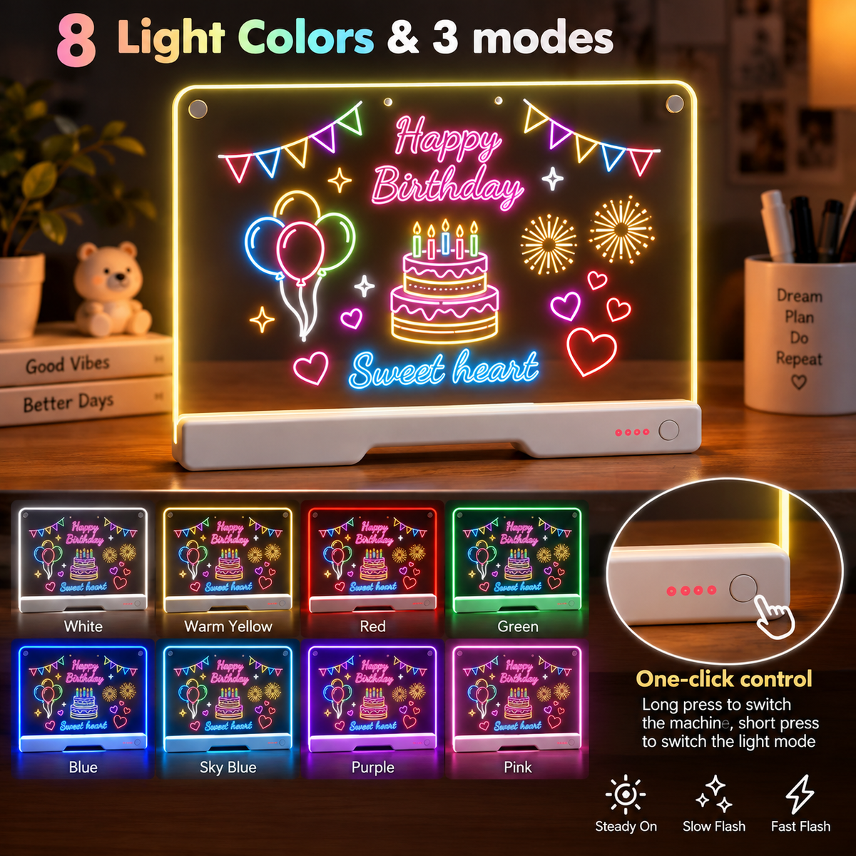 Kids Rechargeable LED Drawing Board