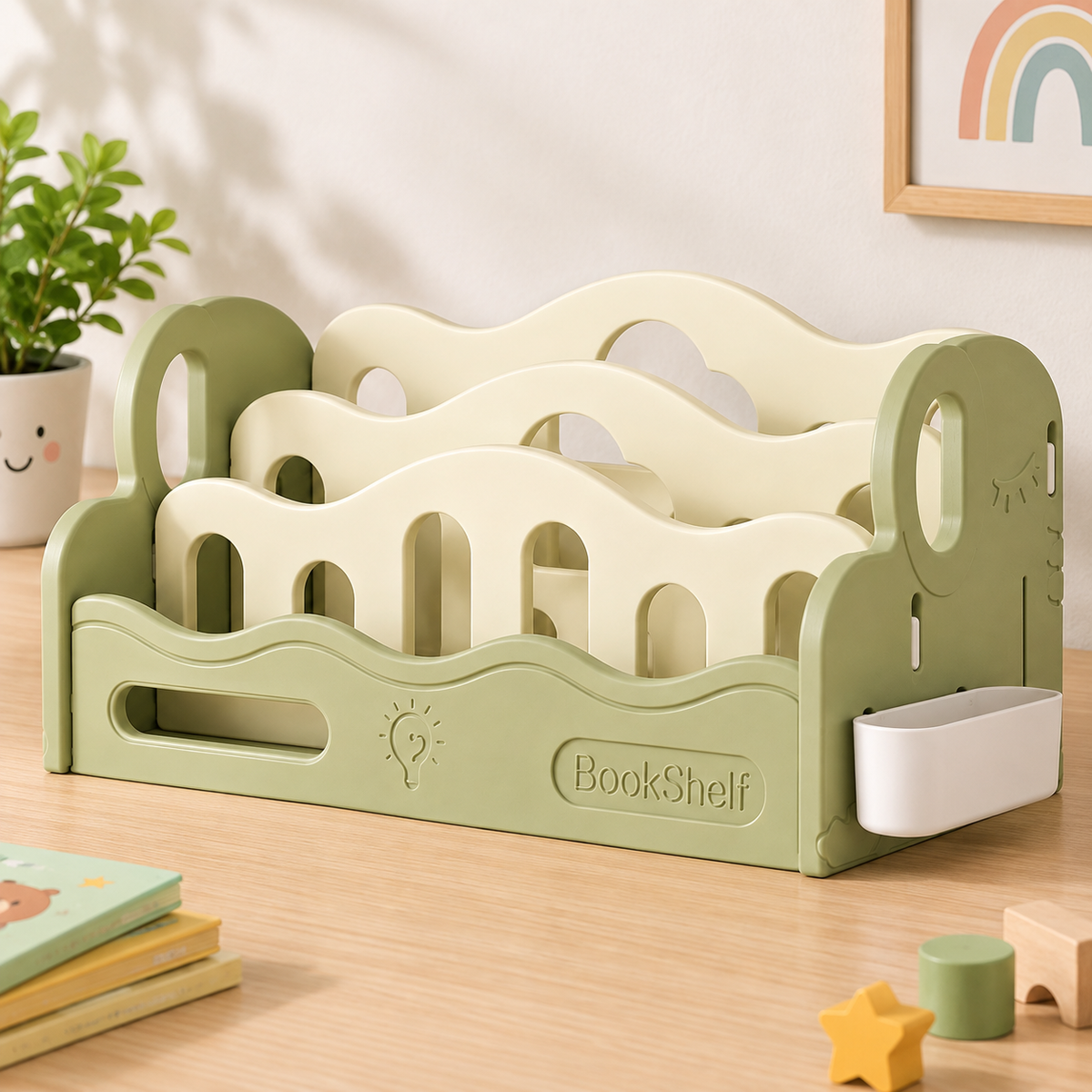 Kids Multi-Layer Book Organizer