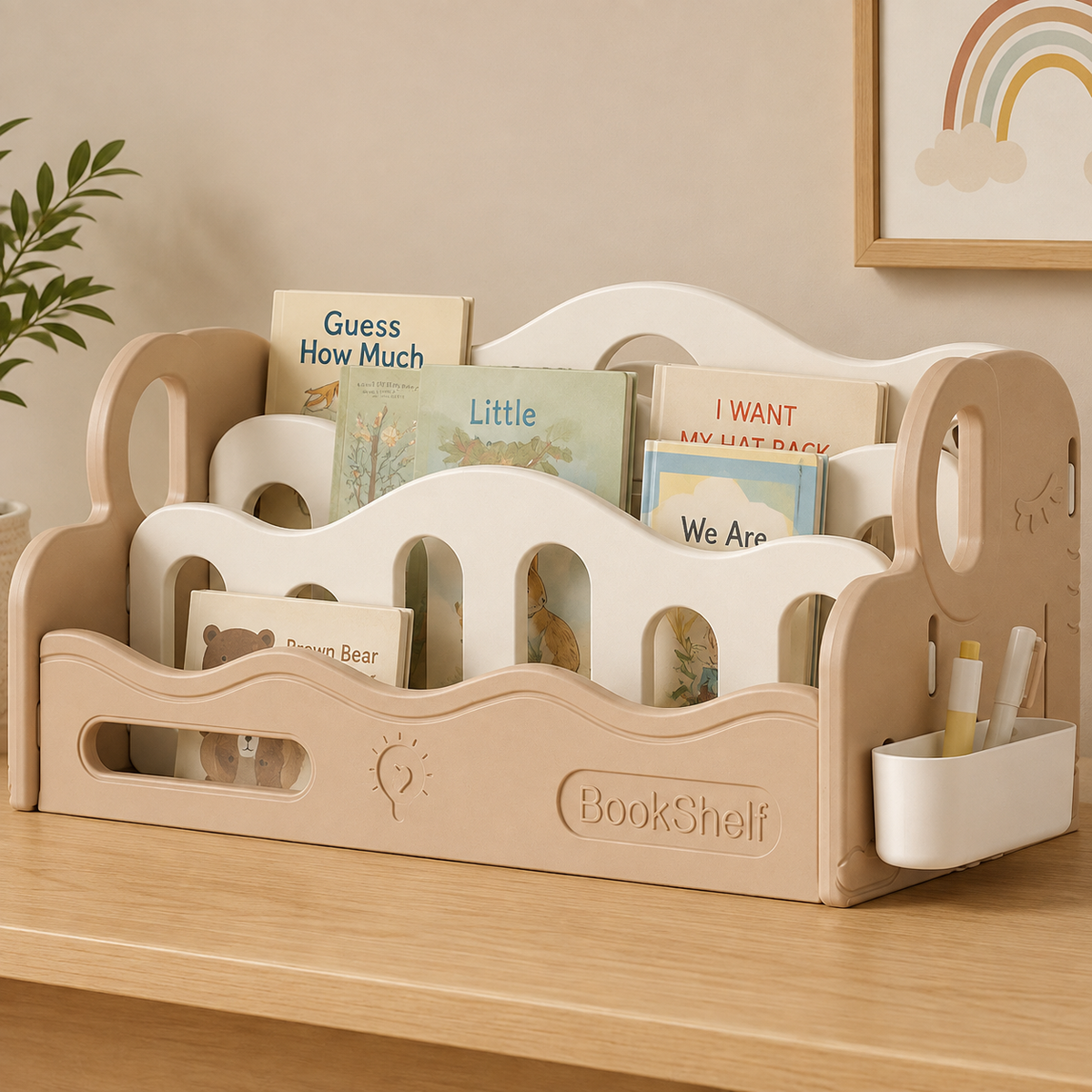 Kids Multi-Layer Book Organizer