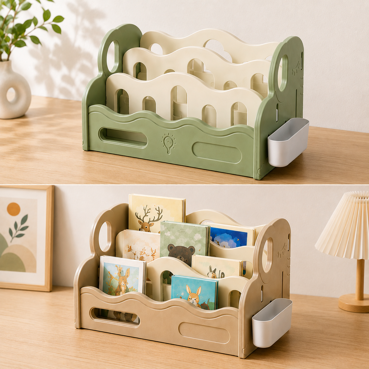 Kids Multi-Layer Book Organizer