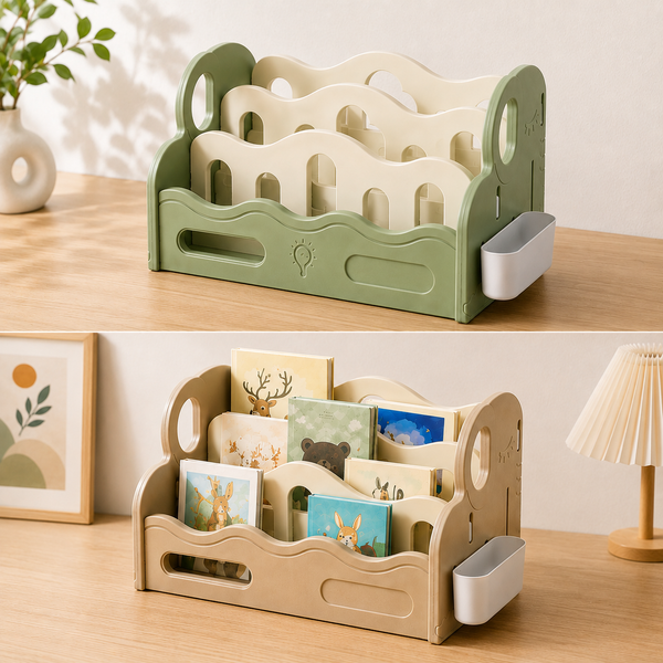 Kids Multi-Layer Book Organizer