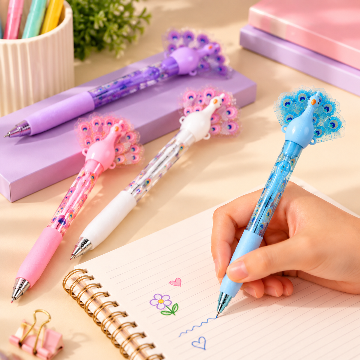 Magic Peacock Feather Pen
