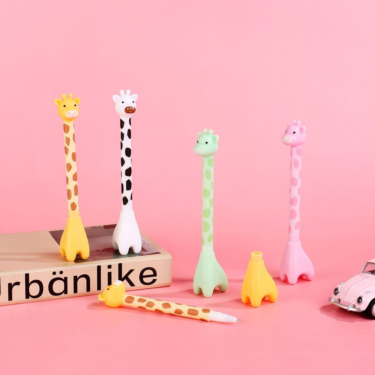 Cute Giraffe Cartoon Pen Set