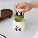 Cute Panda Kitchen Spice Jar Set