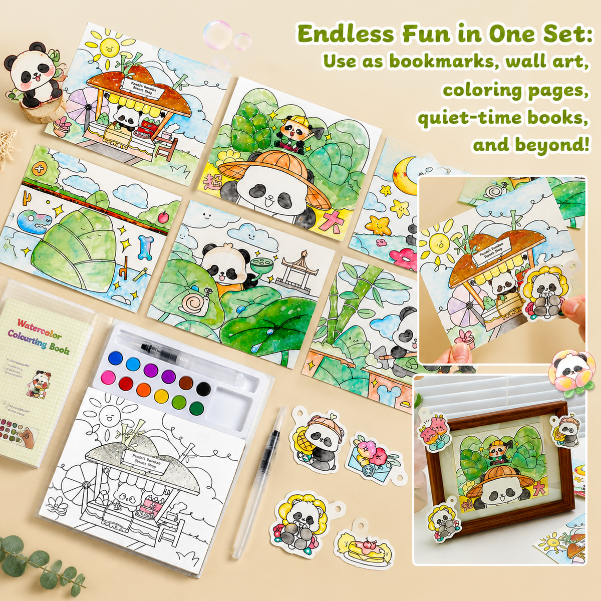 Kids Panda Painting Activity Book