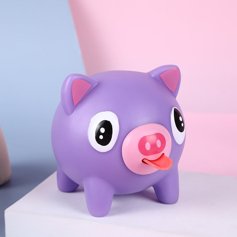 Squeaky Pig Tongue Pop Toy