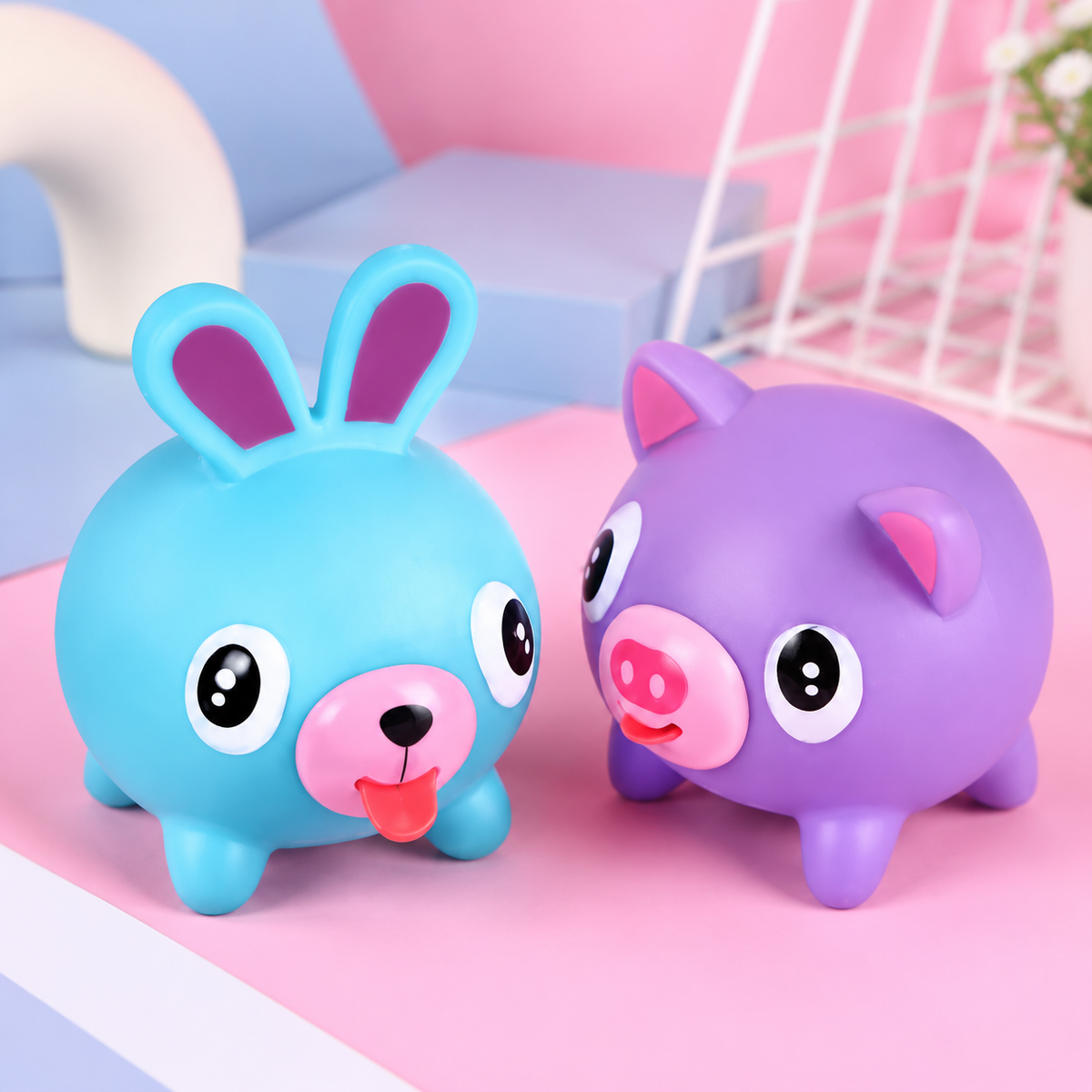 Squeaky Pig Tongue Pop Toy