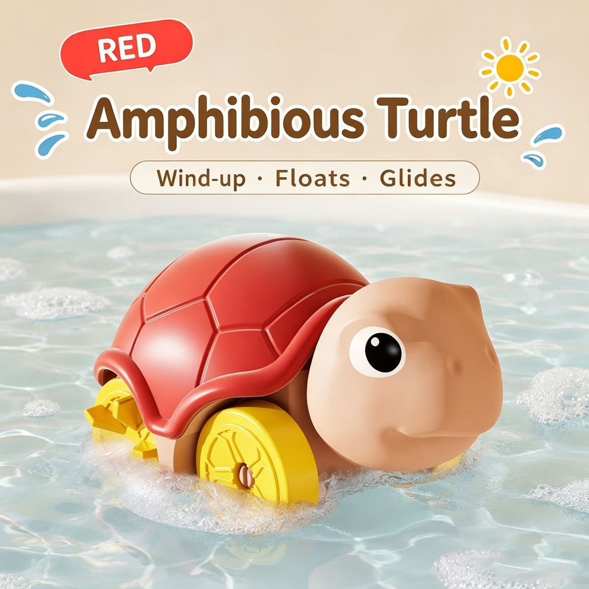 Swim & Glide Turtle Bath Toy