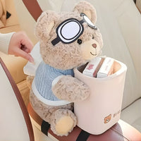 Brown Bear 2-in-1 Tissue Holder & Trash Can