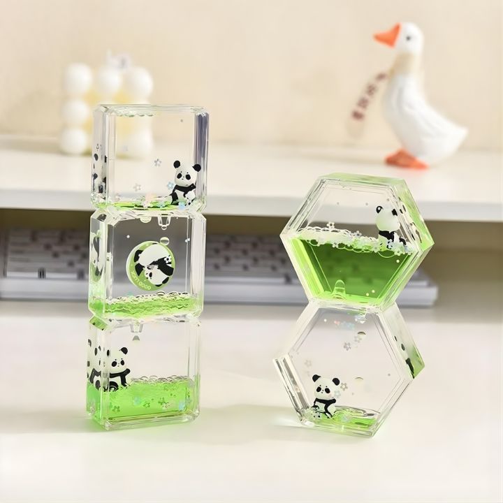 Panda liquid timer desk display