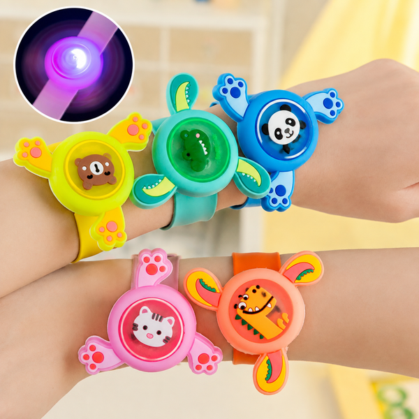 Kids Glow Spin Cartoon Bracelet