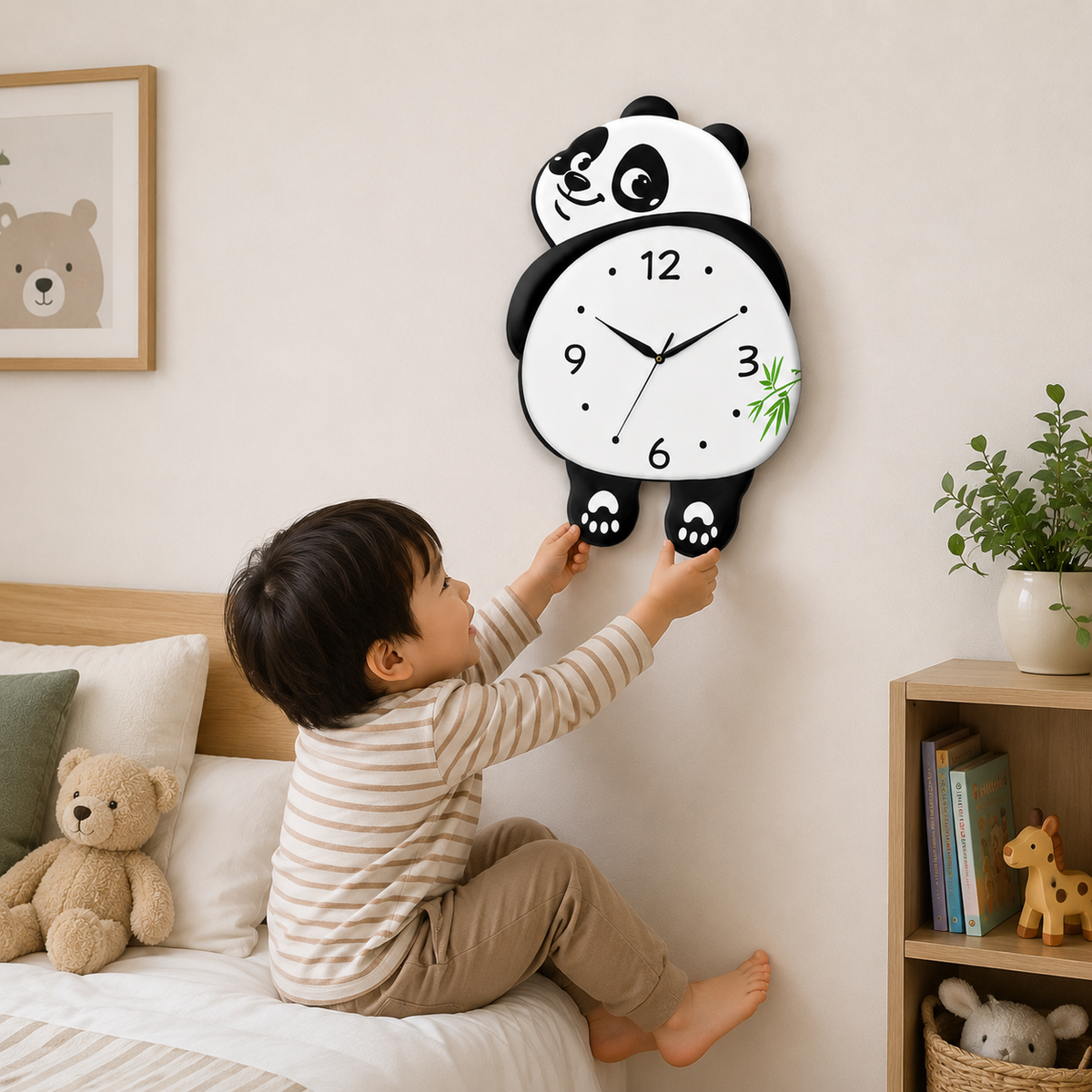 Cute Panda Swing Wall Clock (39*30)