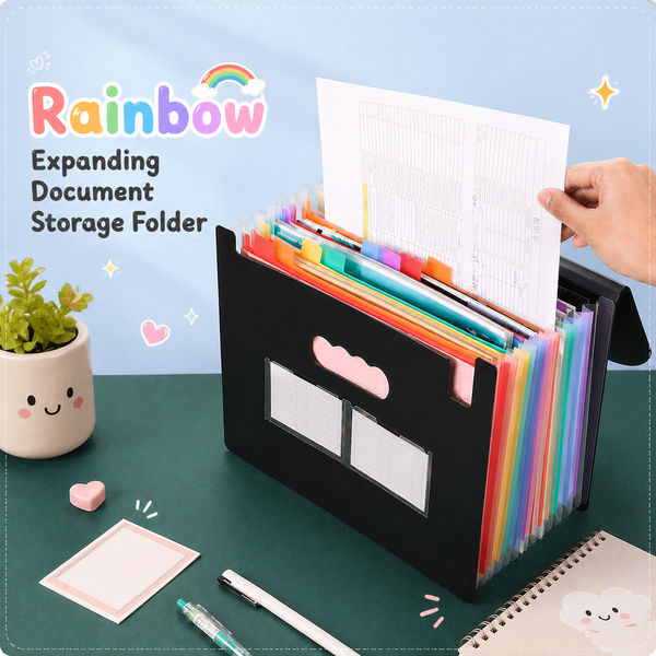 Rainbow Expanding Document Storage Folder