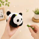 Wagging Tail Panda Toy Keychain
