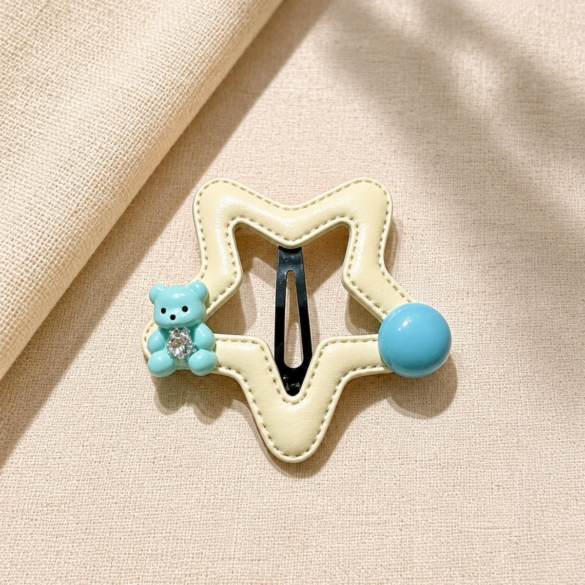 Cute Star Teddy Hair Clip