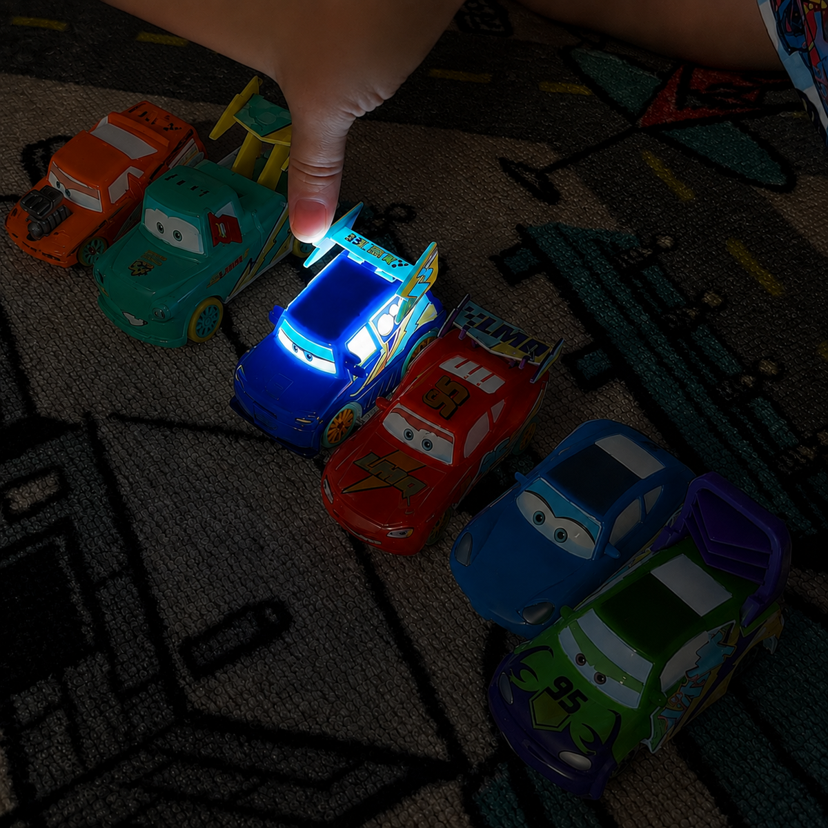 Press & Glow Colorful Mini Car