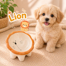 Tilted Ceramic Pet Bowl