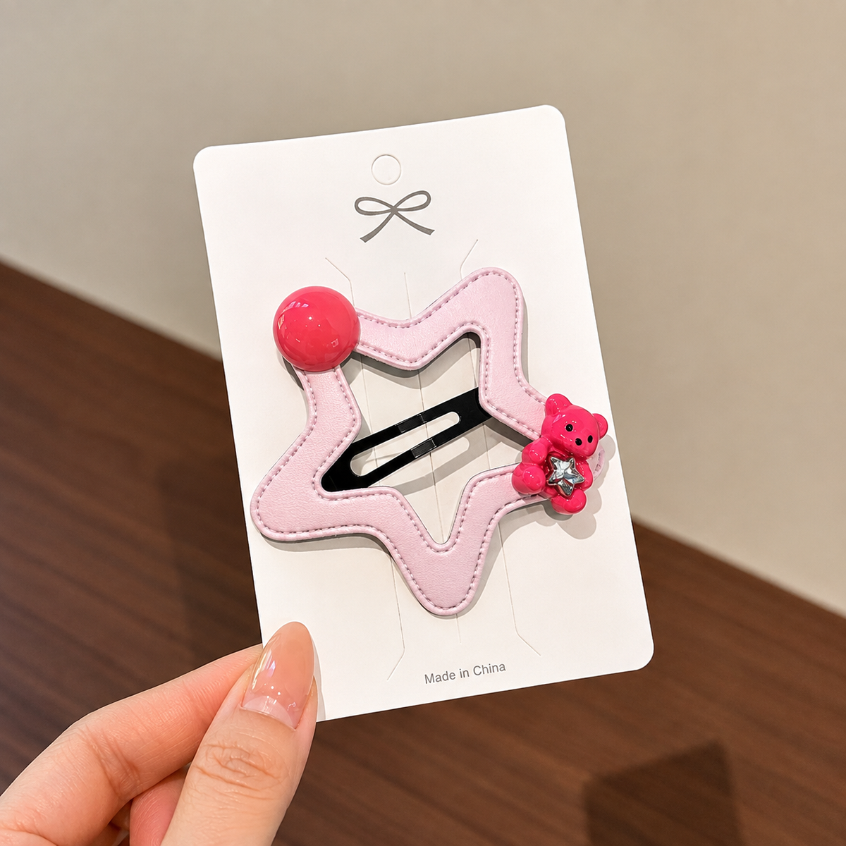 Cute Star Teddy Hair Clip