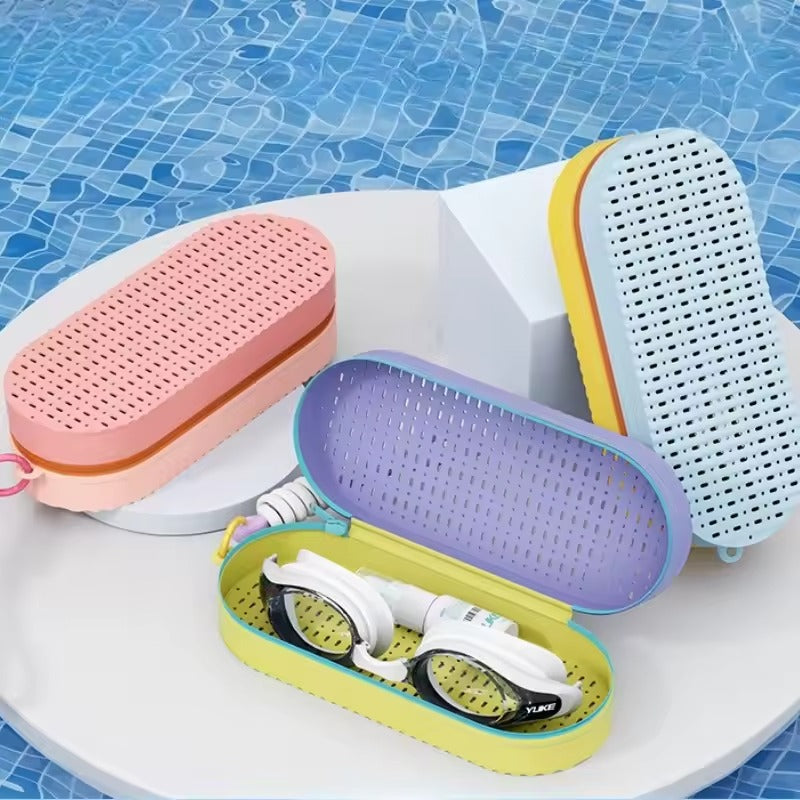 Poolside Swim Goggles & Caps Case