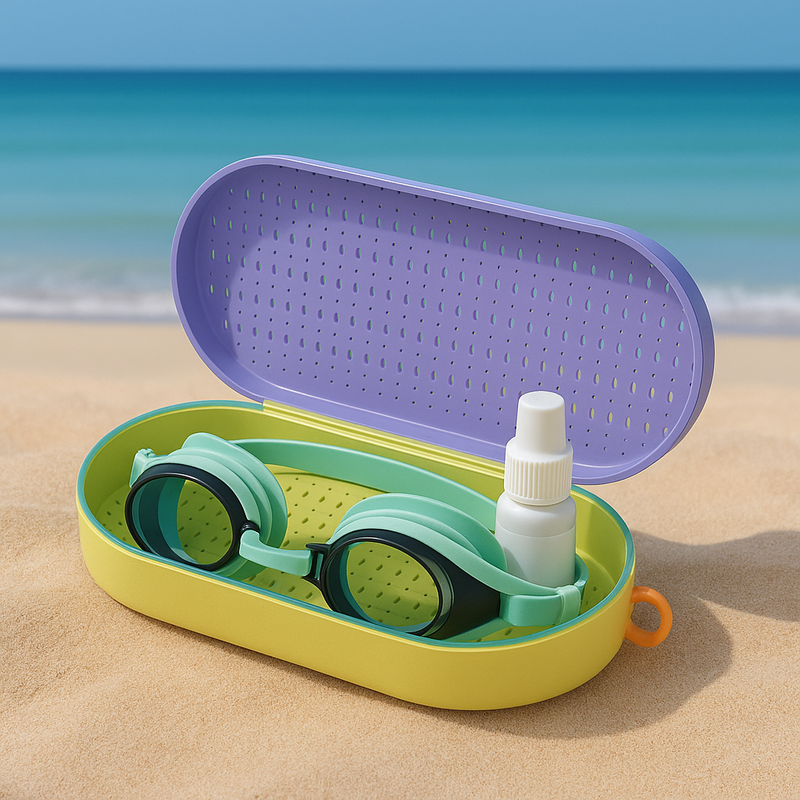 Poolside Swim Goggles & Caps Case