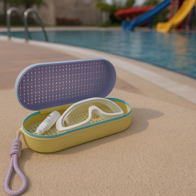 Poolside Swim Goggles & Caps Case