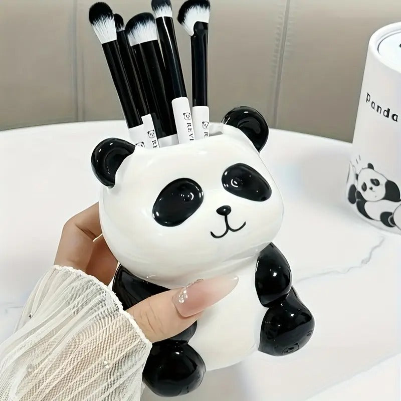 Smiley Little Panda Desk Pot