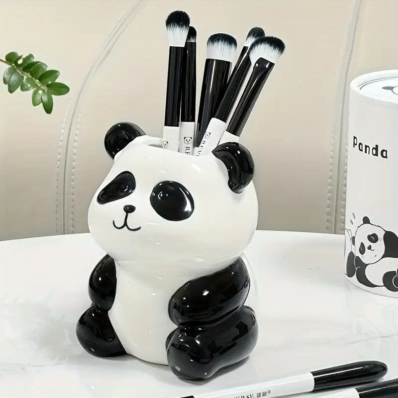 Smiley Little Panda Desk Pot