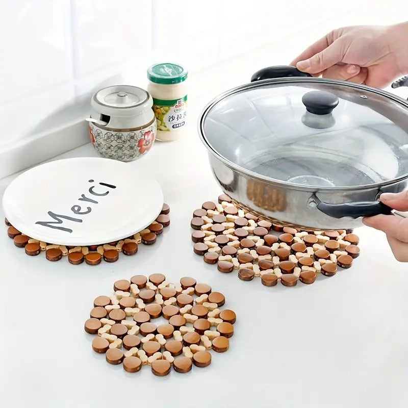Stylish Wooden Heat-Proof Trivet