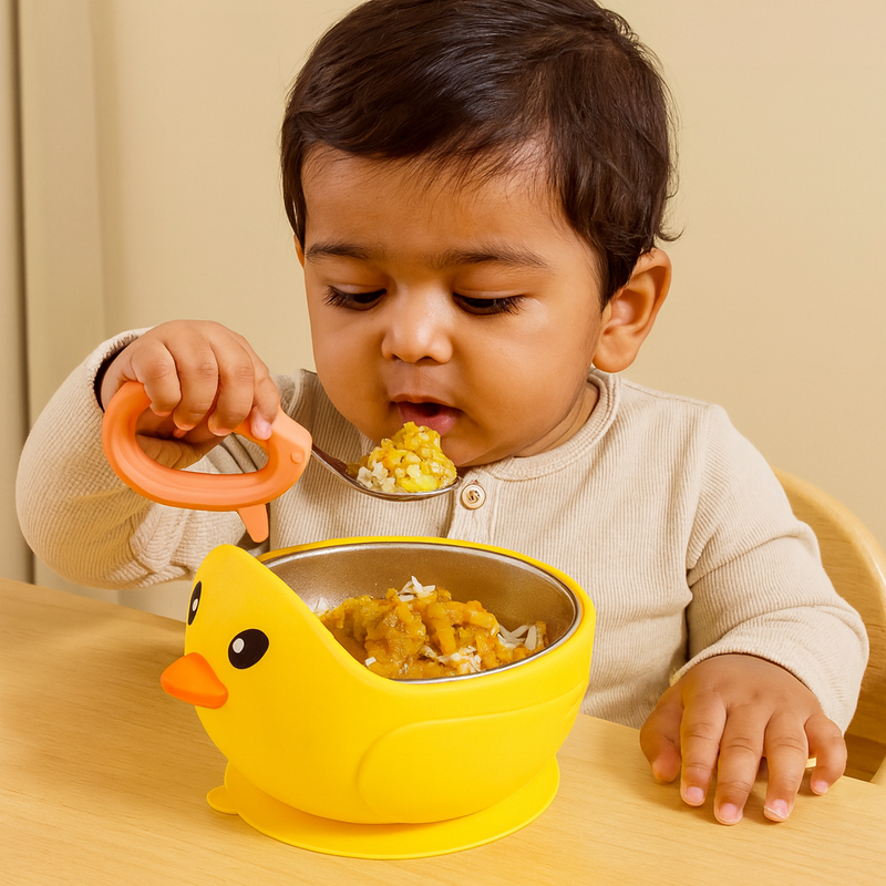Little Duck Suctioned Baby Feeding Bowl