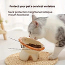 Tilted Ceramic Pet Bowl