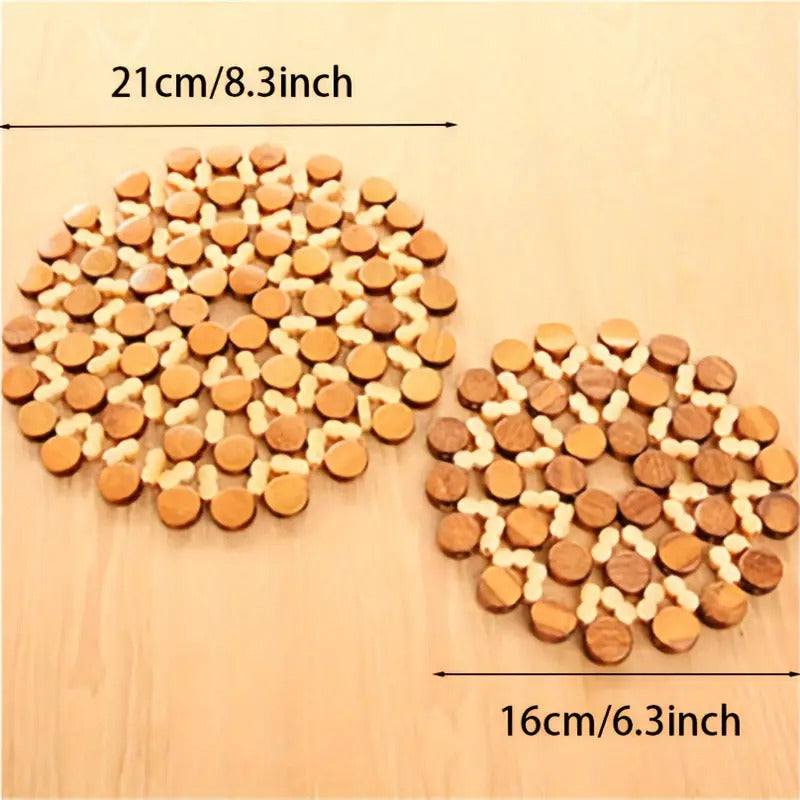 Stylish Wooden Heat-Proof Trivet
